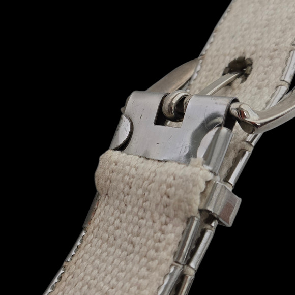 Vintage Mirror Segment Belt Silver Y2K Chrome Metal Shiny Futuristic Chic Small - Picture 16 of 16